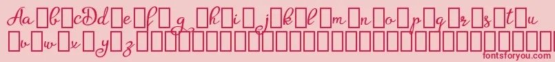 AgrishDemo-fontti – punaiset fontit vaaleanpunaisella taustalla