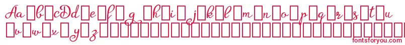 AgrishDemo-fontti – punaiset fontit valkoisella taustalla