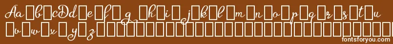 Шрифт AgrishDemo – белые шрифты на коричневом фоне