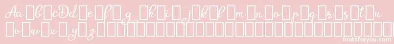 Шрифт AgrishDemo – белые шрифты на розовом фоне