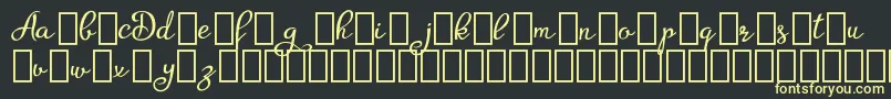 Шрифт AgrishDemo – жёлтые шрифты на чёрном фоне