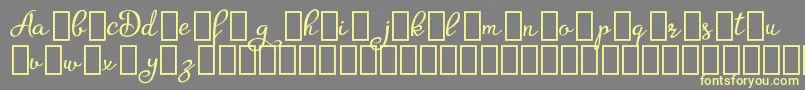 AgrishDemo-fontti – keltaiset fontit harmaalla taustalla