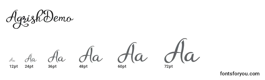 AgrishDemo Font Sizes