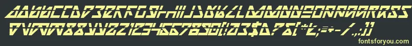 NickTurboBoldItalicLas Font – Yellow Fonts on Black Background