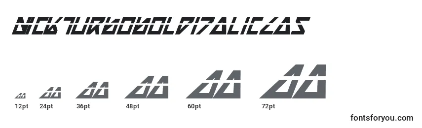 NickTurboBoldItalicLas Font Sizes