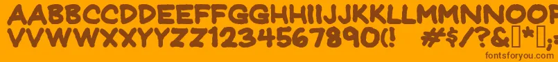 JeffreyprintJlBold Font – Brown Fonts on Orange Background
