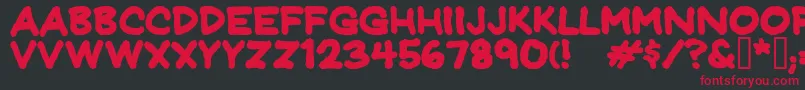 JeffreyprintJlBold Font – Red Fonts on Black Background