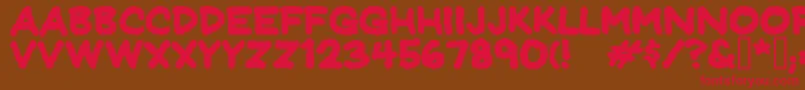 JeffreyprintJlBold Font – Red Fonts on Brown Background