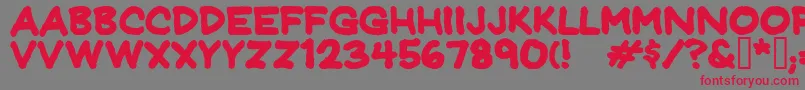 JeffreyprintJlBold Font – Red Fonts on Gray Background