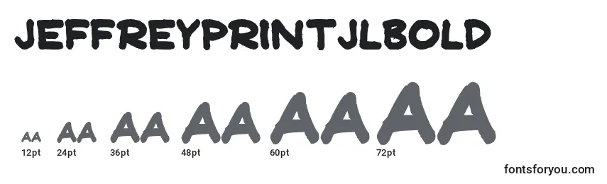 JeffreyprintJlBold Font Sizes