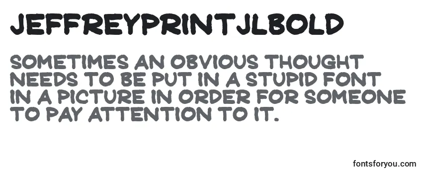 Review of the JeffreyprintJlBold Font