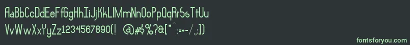 Fonte Asymek – fontes verdes em um fundo preto