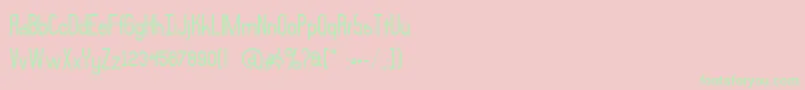 Asymek Font – Green Fonts on Pink Background