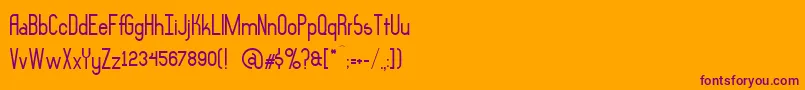 Asymek Font – Purple Fonts on Orange Background