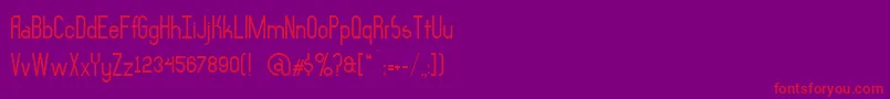 Asymek Font – Red Fonts on Purple Background