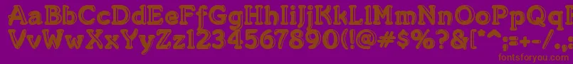 Merking Font – Brown Fonts on Purple Background