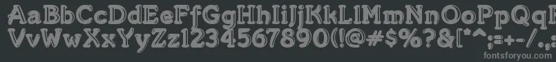 フォントMerking – 黒い背景に灰色の文字