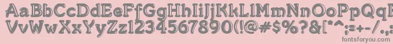 Merking Font – Gray Fonts on Pink Background