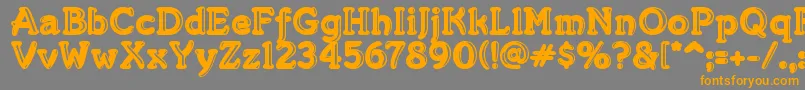 Merking Font – Orange Fonts on Gray Background