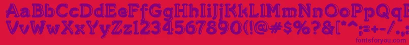 Merking Font – Purple Fonts on Red Background
