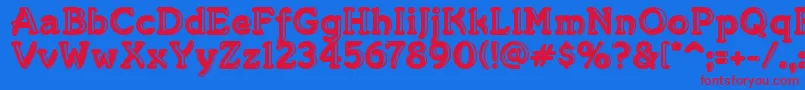 Merking Font – Red Fonts on Blue Background