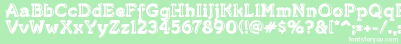 Merking Font – White Fonts on Green Background