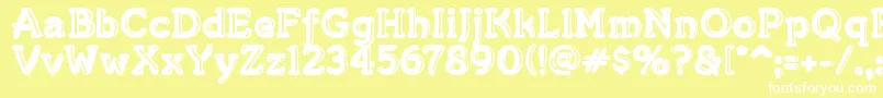 Merking Font – White Fonts on Yellow Background