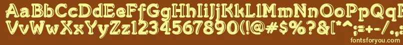 Merking Font – Yellow Fonts on Brown Background