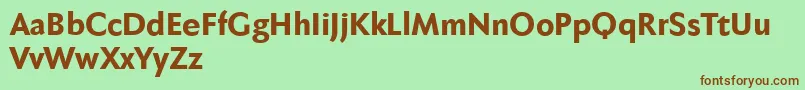 Police Fabersanspro85reduced – polices brunes sur fond vert