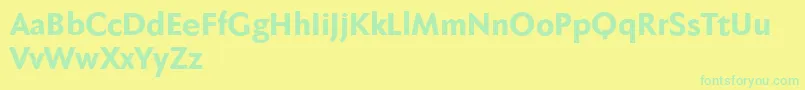 Fabersanspro85reduced Font – Green Fonts on Yellow Background