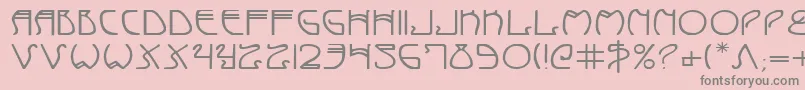 フォントCoydecoe – ピンクの背景に灰色の文字