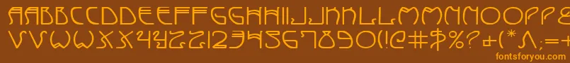 Coydecoe Font – Orange Fonts on Brown Background