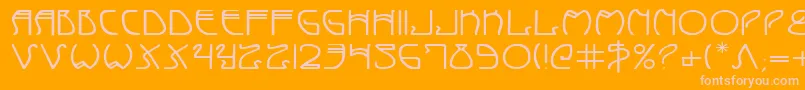 Coydecoe Font – Pink Fonts on Orange Background