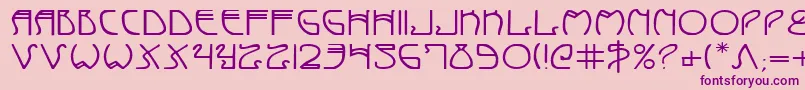 Coydecoe Font – Purple Fonts on Pink Background