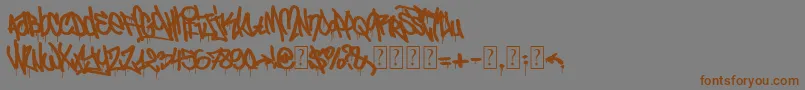 Шрифт UrbanCalligraphy – коричневые шрифты на сером фоне