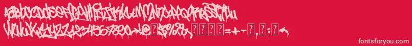 Шрифт UrbanCalligraphy – розовые шрифты на красном фоне