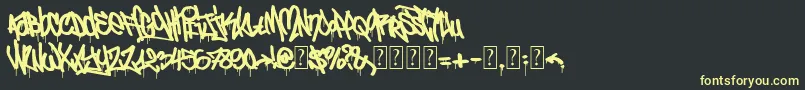 UrbanCalligraphy-Schriftart – Gelbe Schriften auf schwarzem Hintergrund
