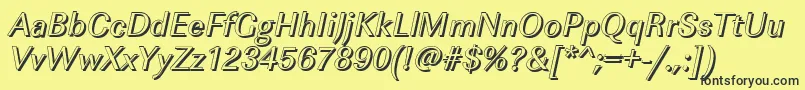 ImperialshItalic Font – Black Fonts on Yellow Background