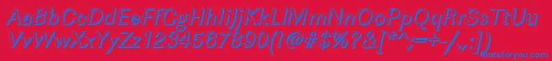 Saiba mais sobre a fonte ImperialshItalic Fonte ImperialshItalic – fontes azuis em um fundo vermelho