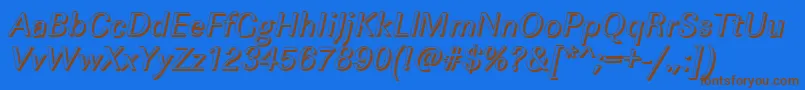 Police ImperialshItalic – polices brunes sur fond bleu