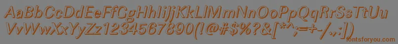 Шрифт ImperialshItalic – коричневые шрифты на сером фоне