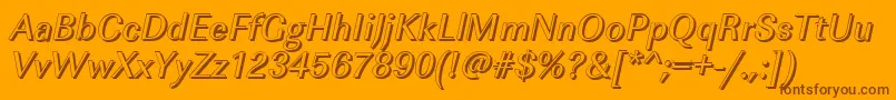 ImperialshItalic Font – Brown Fonts on Orange Background