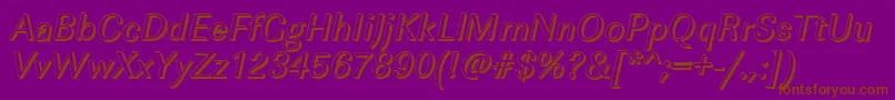 ImperialshItalic Font – Brown Fonts on Purple Background
