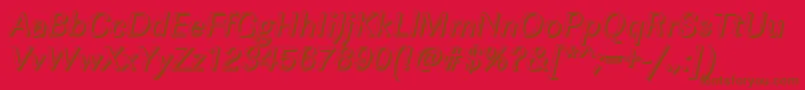 Police ImperialshItalic – polices brunes sur fond rouge