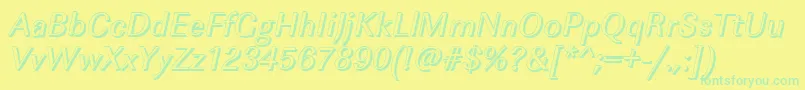 ImperialshItalic Font – Green Fonts on Yellow Background