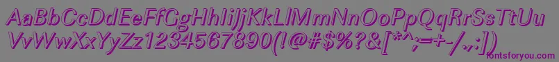ImperialshItalic Font – Purple Fonts on Gray Background