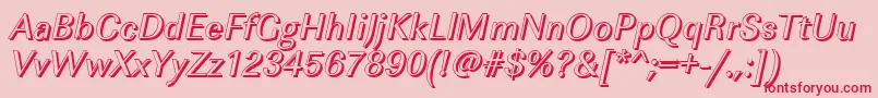 ImperialshItalic Font – Red Fonts on Pink Background