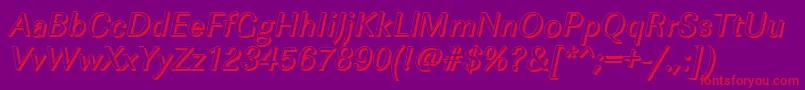 ImperialshItalic Font – Red Fonts on Purple Background