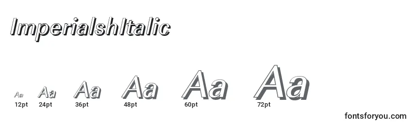 ImperialshItalic Font Sizes