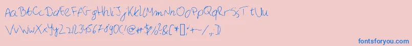 フォントApplausefont – ピンクの背景に青い文字